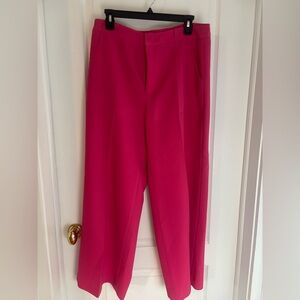 Aqua crepe dress pants hot pink size L